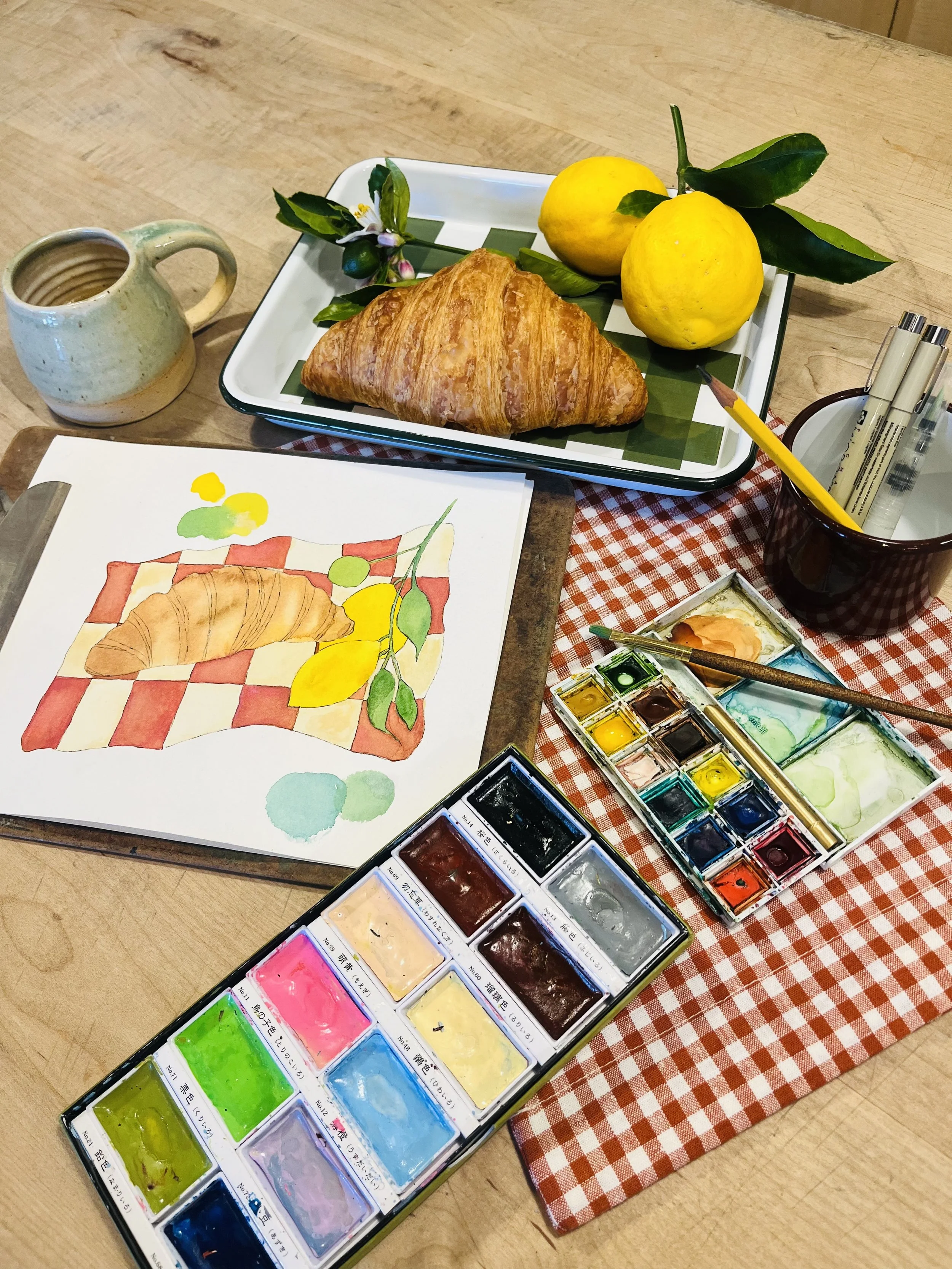 Baked Good Still Life: Watercolor + Sketching Workshop
