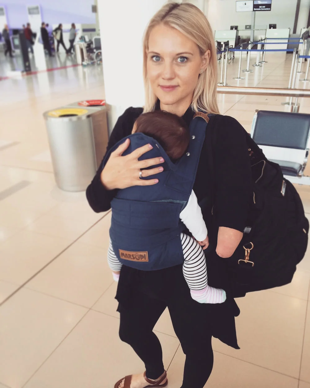 Myself and my daughter about to board our flight to the UK