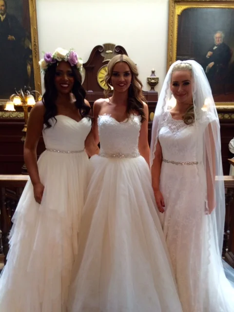 Our beautiful models in the Janey dress (left), Katie dress (centre) and Thea dress (right). 