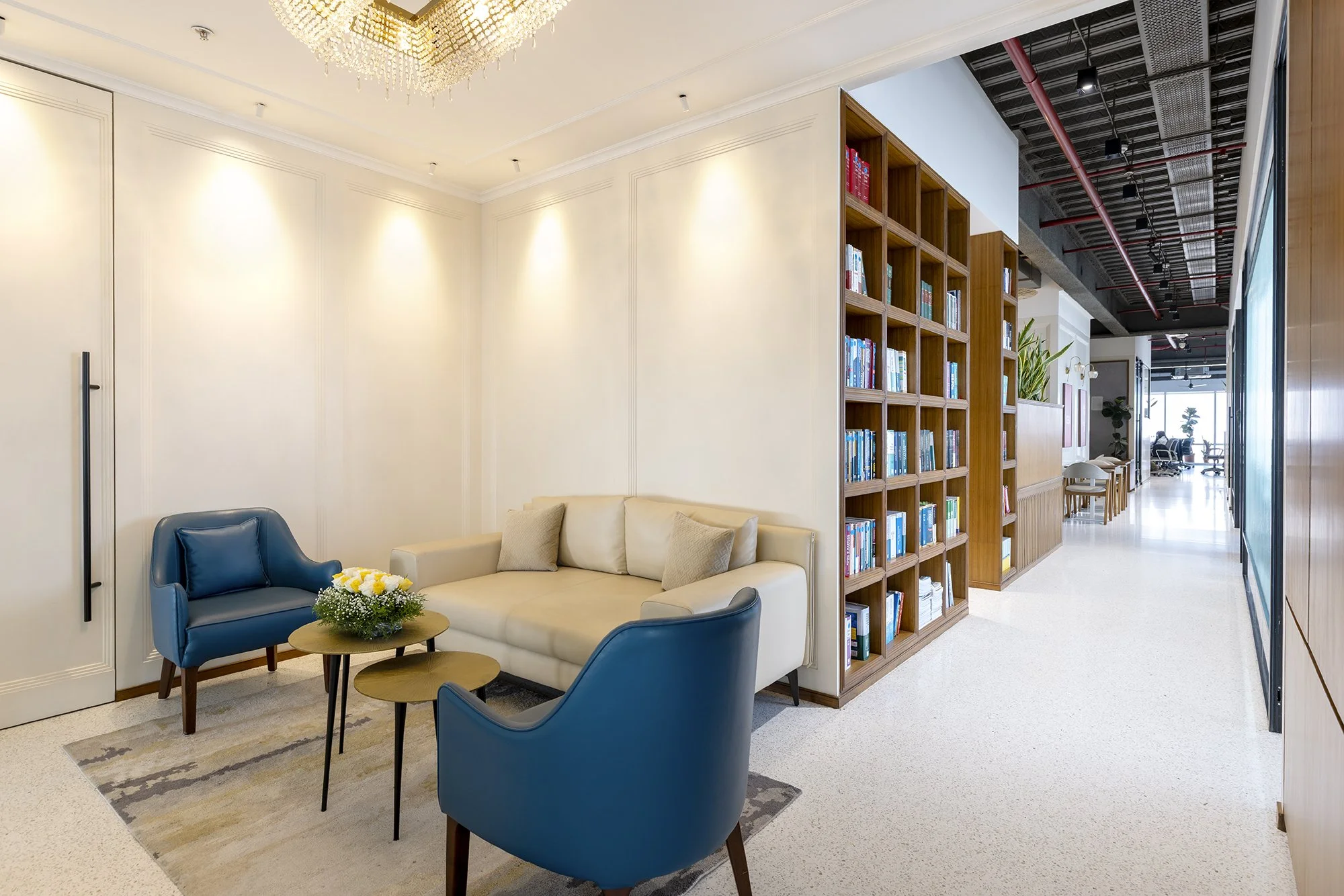 Sitting area near library, ARSK & Associates CA firm Kolkata India