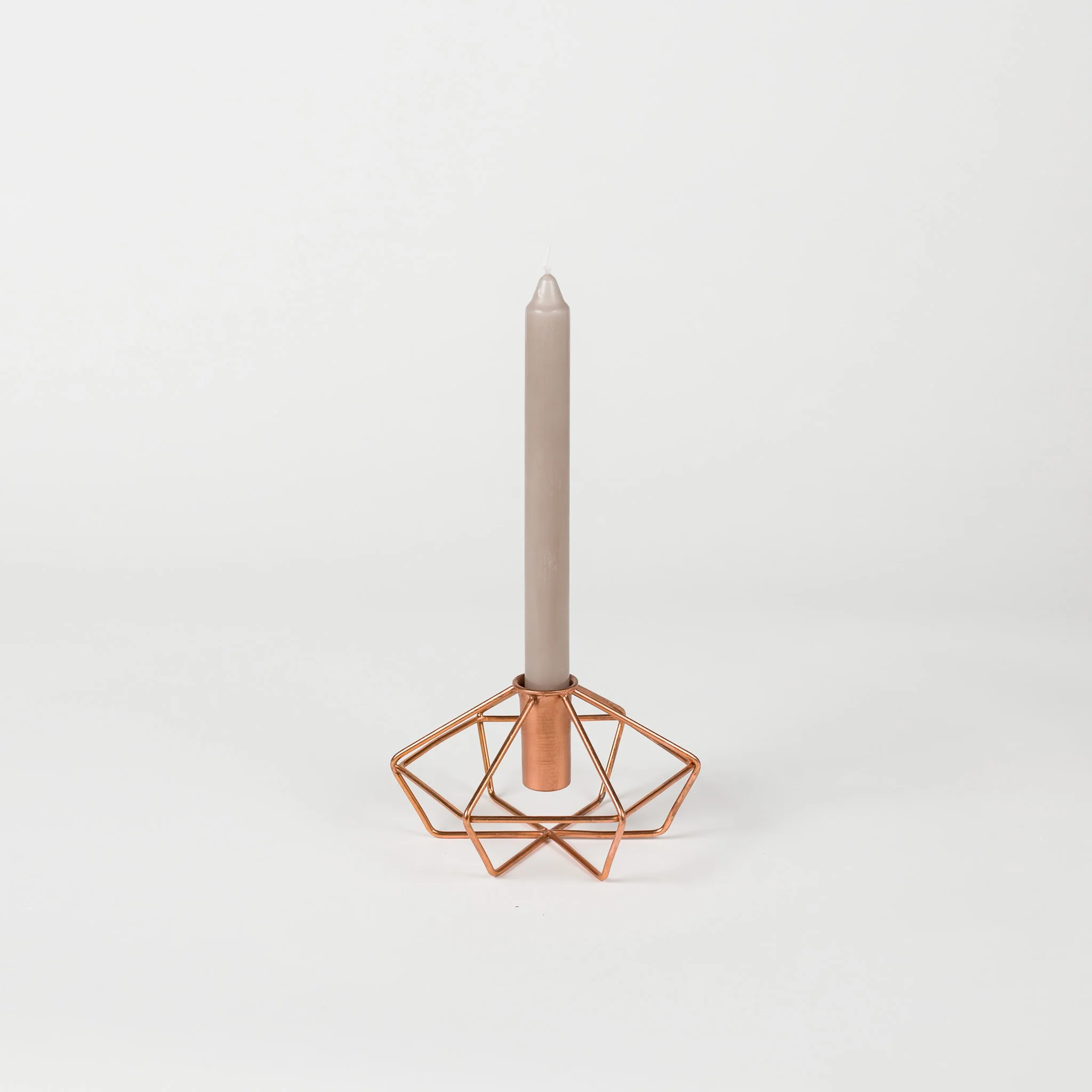 COPPER GEO CANDLESTICK