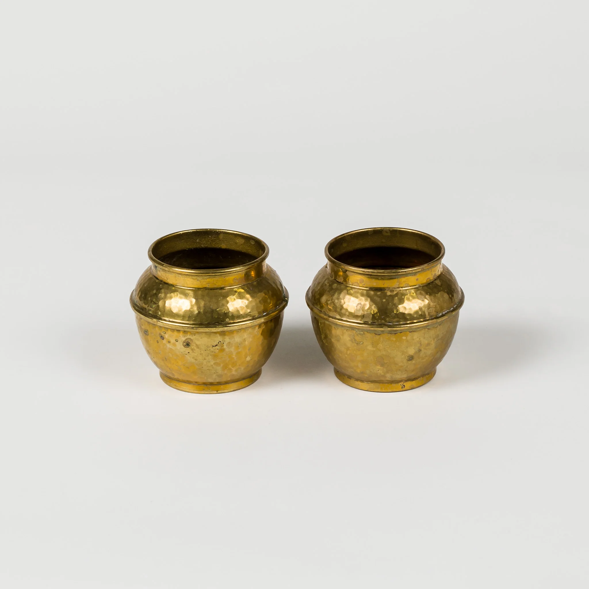 SMALL BRASS POTS
