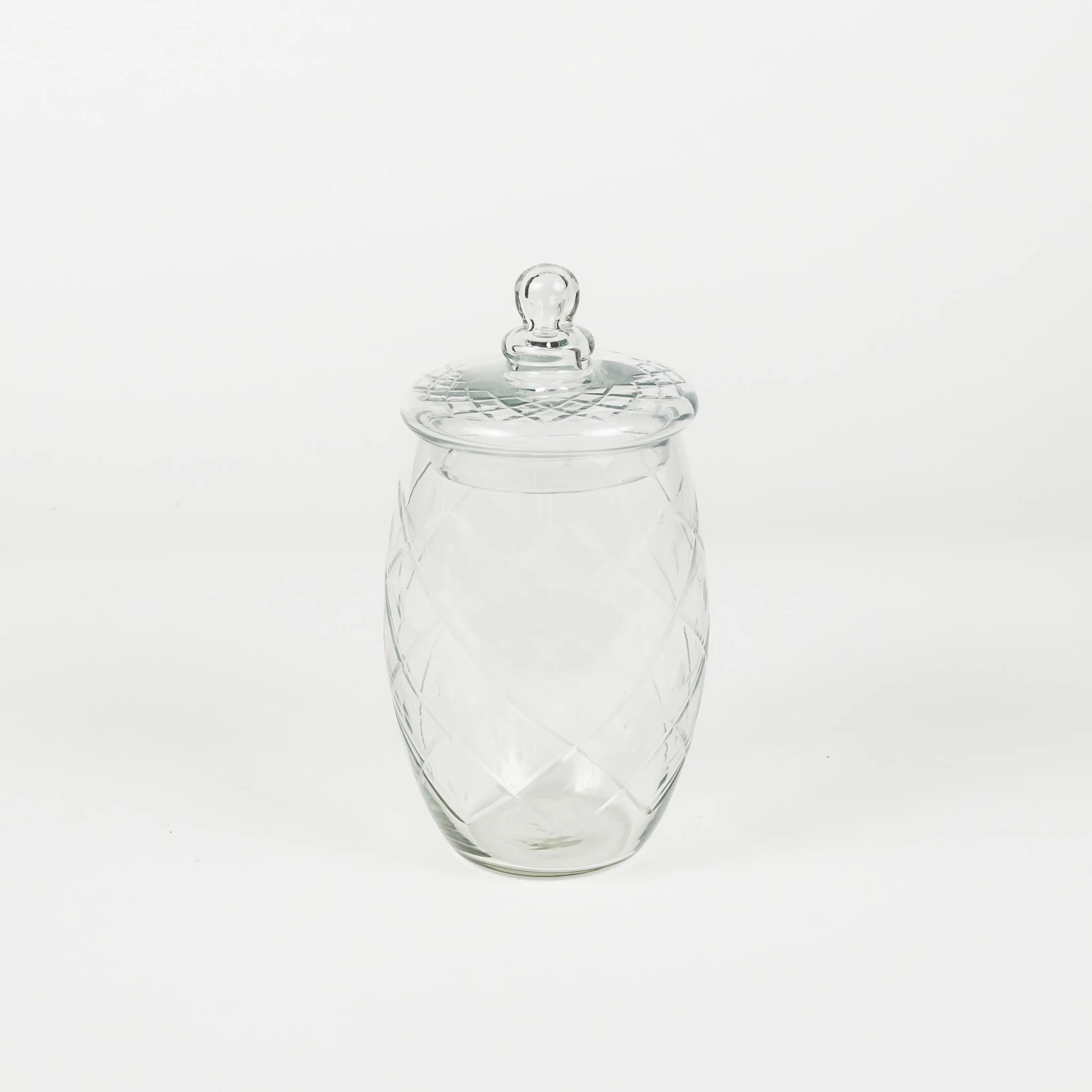 HERMIA CUT GLASS BON BON JAR
