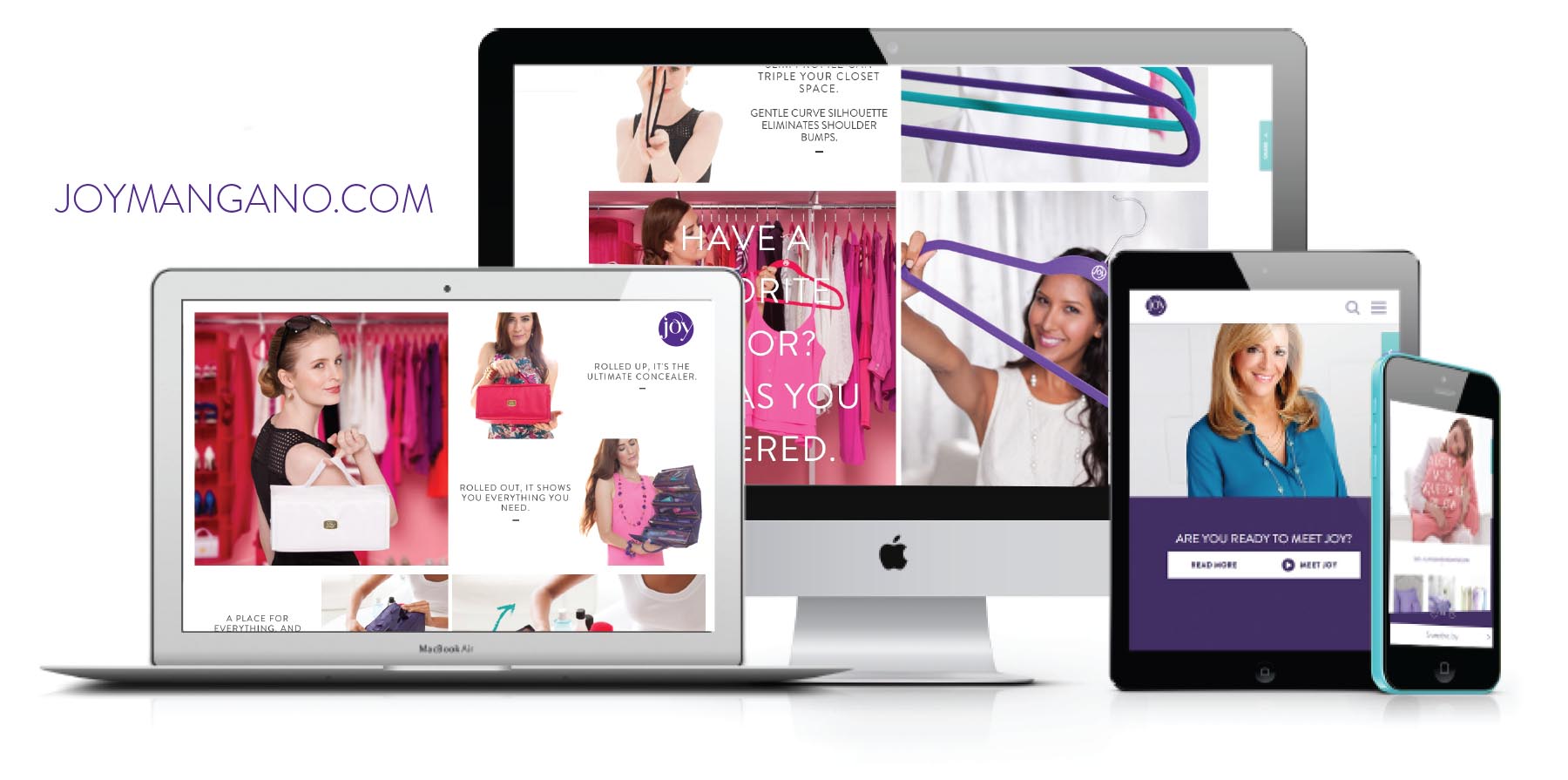 BrandtBrand art directed all content and photography for Joy's new website- joymangano.com