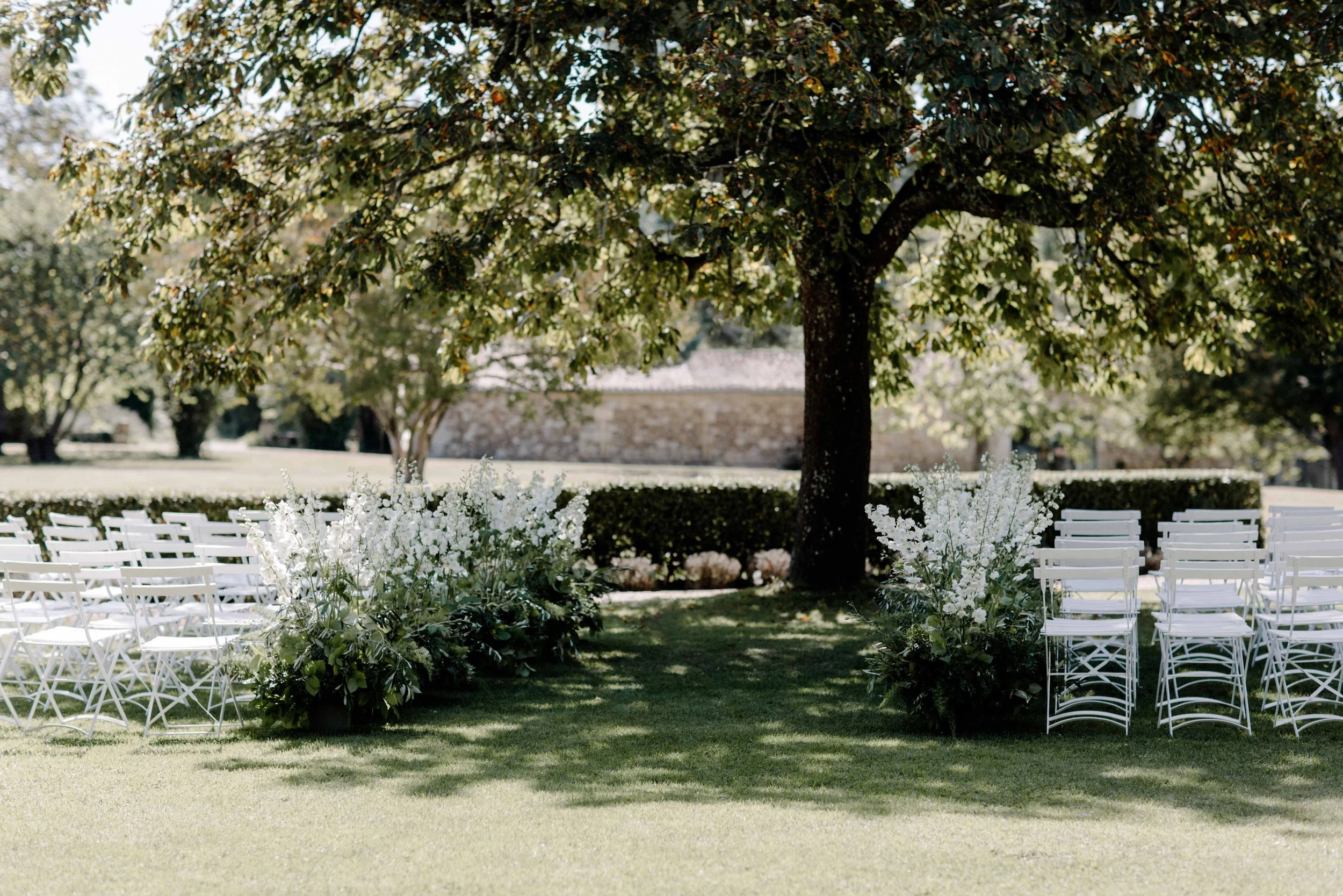 Delphinium runners make a spectacular impact for the ceremony but they require a healthy budget.