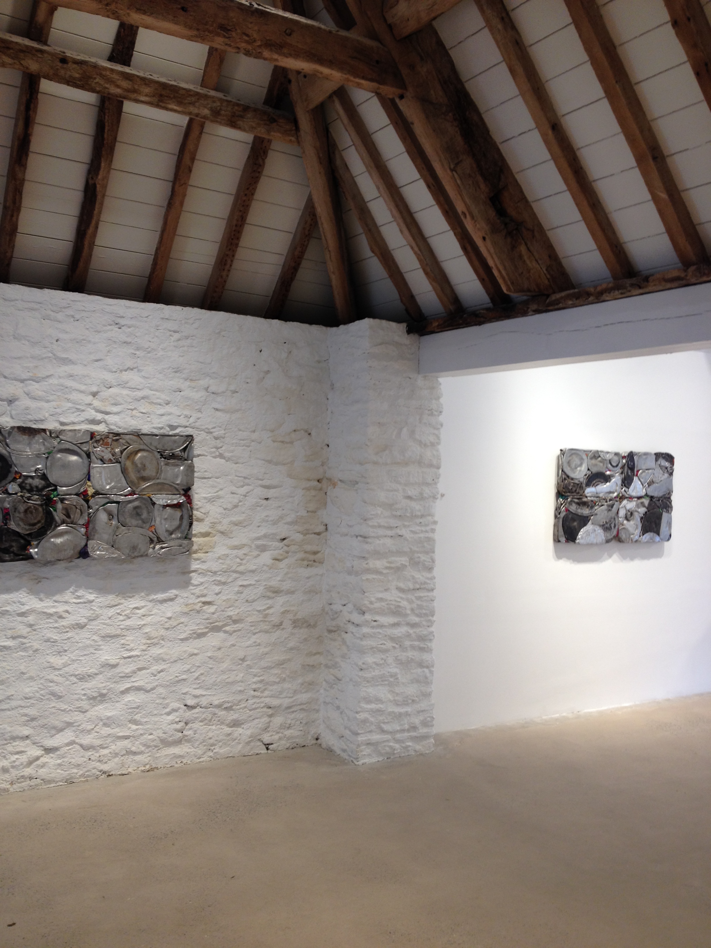 Pressed for Space I. 2015 Aluminium, fabric, resin