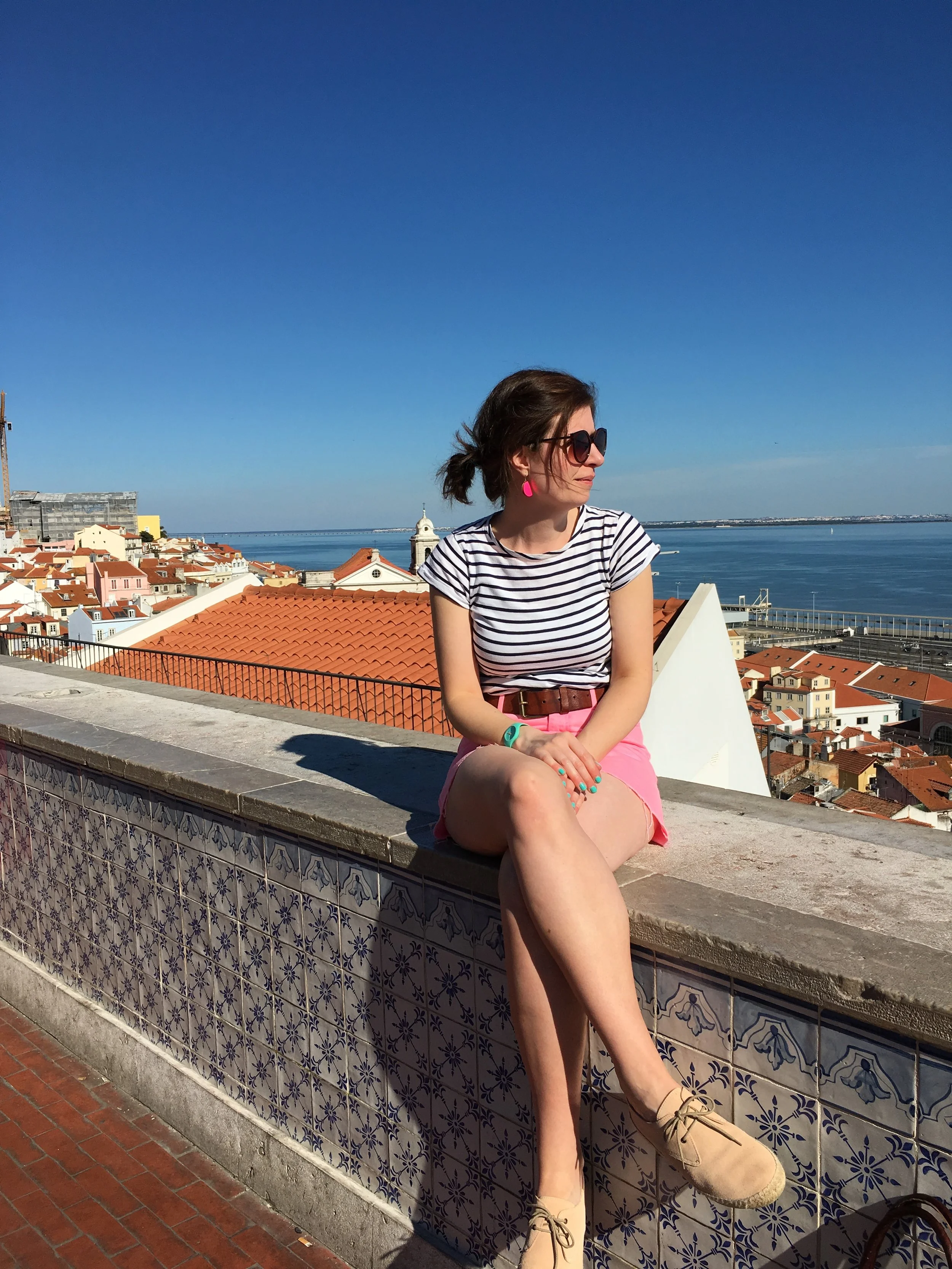 Views across Lisbon from The Miradouro de Santa