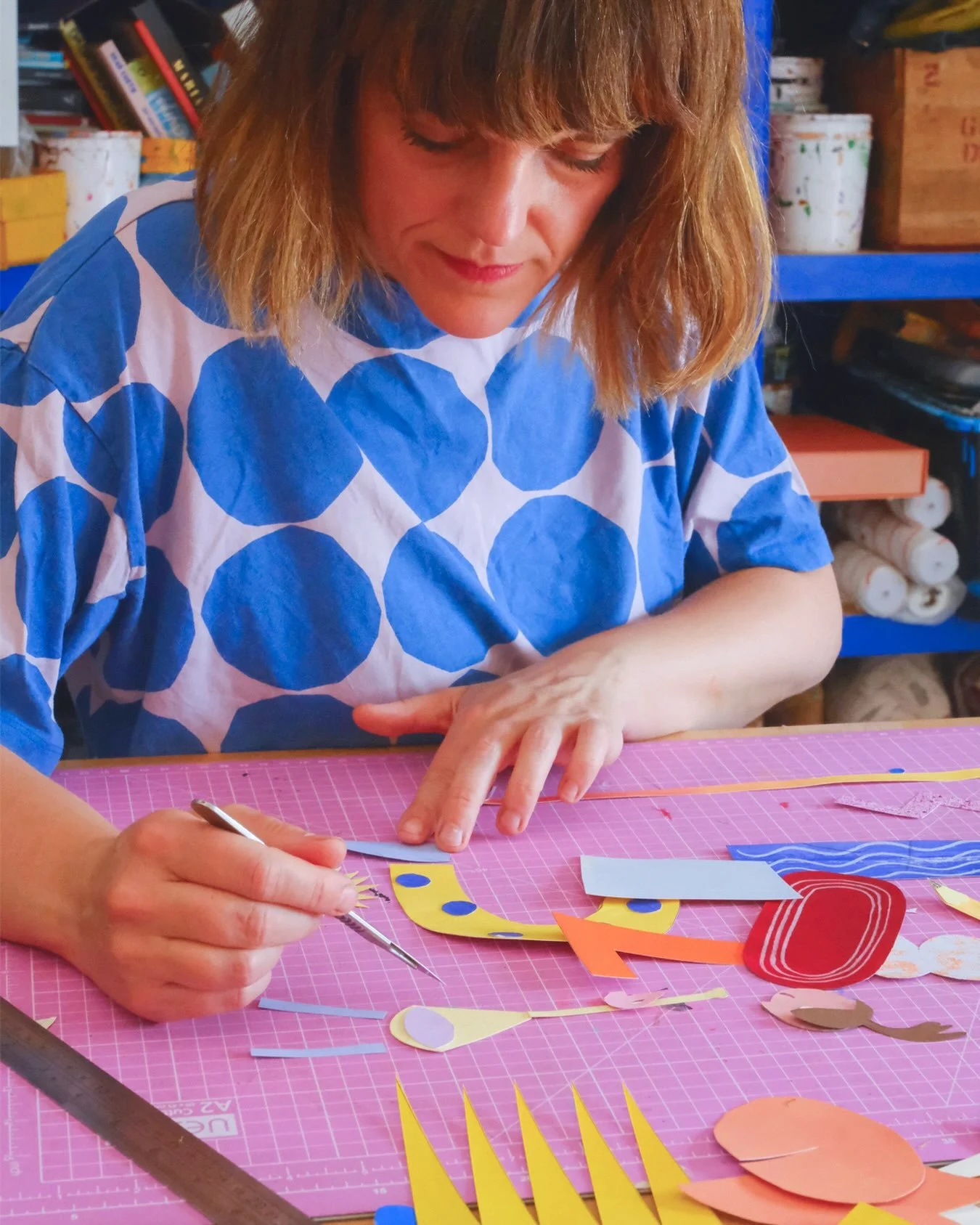 Studio workings, June &lsquo;26
working out the composition in paper, before we made is massive! with @tenthmanhello  @cairncommunitygames 
~
thanks @artofasbestos for great photography skills 📸 🩵 studio @flux_dublin