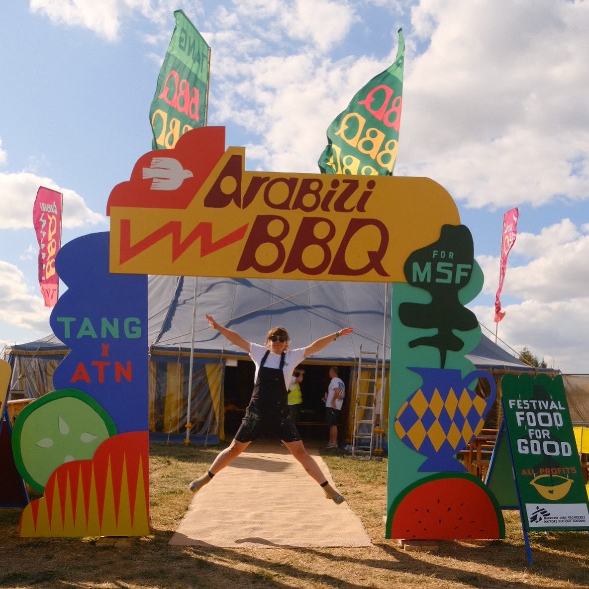 Festival Decor Done! @tangfood tent is now OPEN @alltogethernow.ie ! such wonderful project to have been able to design the whole look and feel of the tent where all profits are going toward @msf_ireland 🕊️ ❤️