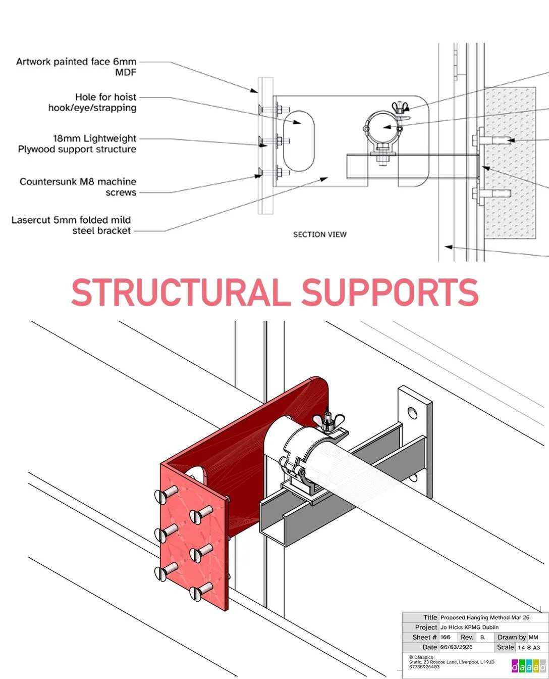 Structural HOW ⁉️
-
How will giant wooden panels attach and appear floating away from the wall at 28m up?!? A brilliant mounting system was developed together with Ian and Lewi ( Cult Scenery ) and brought into the 3D modelling world by tech wizard, 