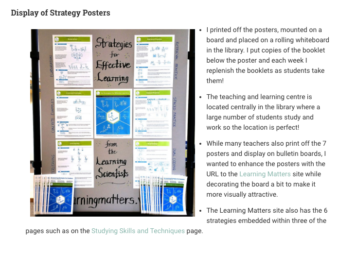 From post: Learning to Learn: Student Study Strategies for Success! -- Liesel Knaack