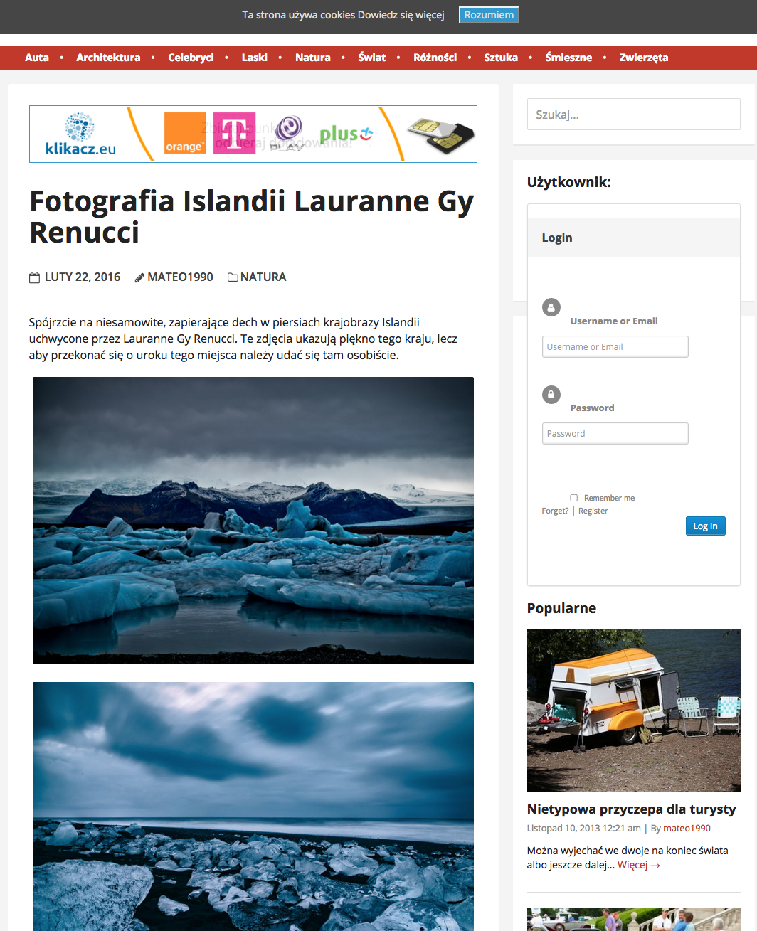 Fotografia Islandii Lauranne Gy Renucci