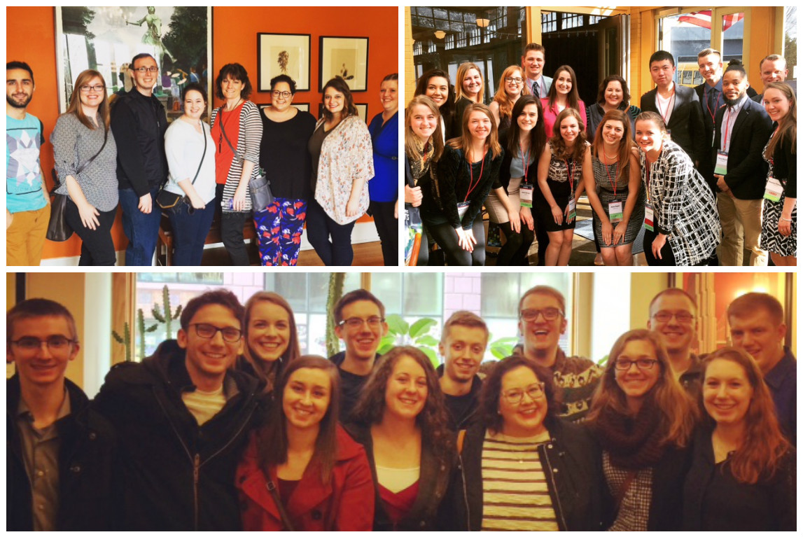 Clockwise (from top left): Southern Utah University, Ohio State University, University of Wisconsin--Eau Claire.