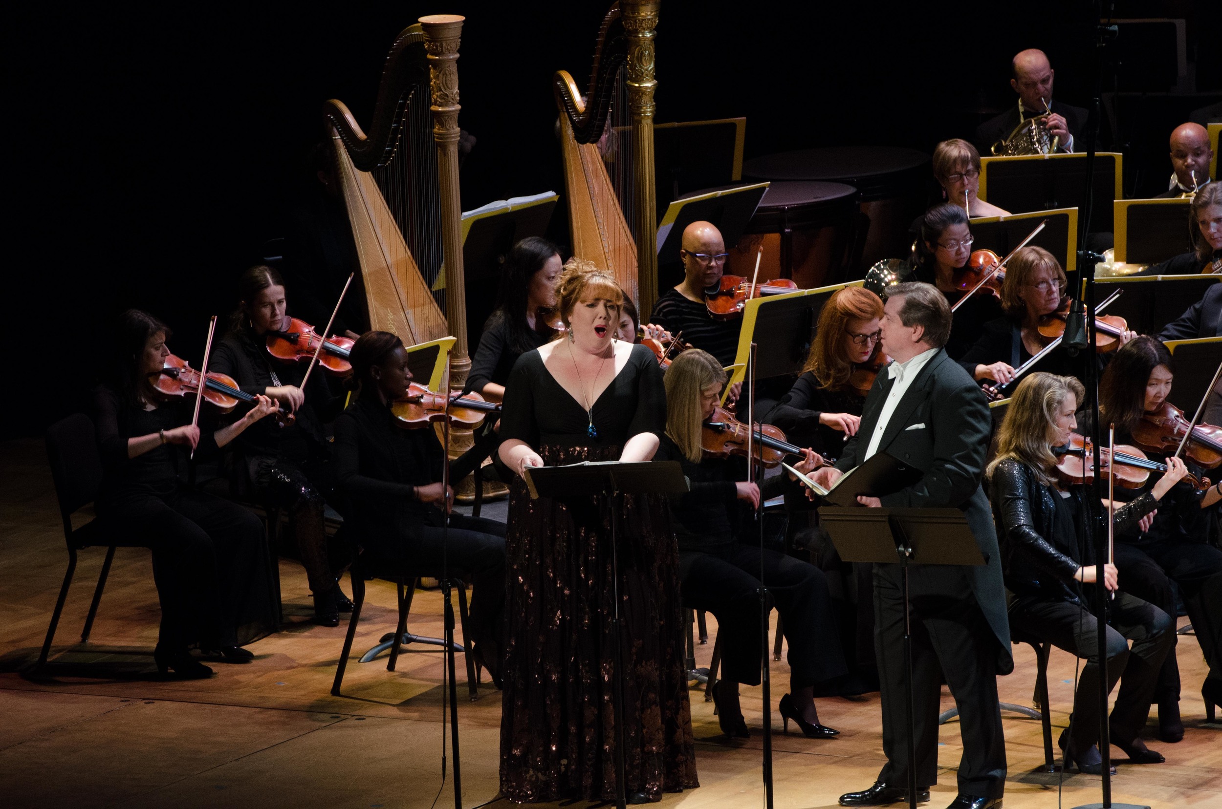 Soprano Marjorie Owens and tenor Robert Dean Smith in Strauss' Guntram , March 2015.