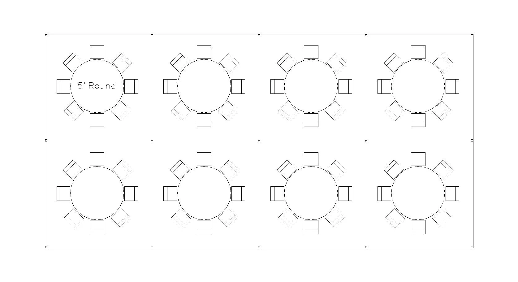 20' x 40' Canopy Tent - Seats 64 with Round Tables