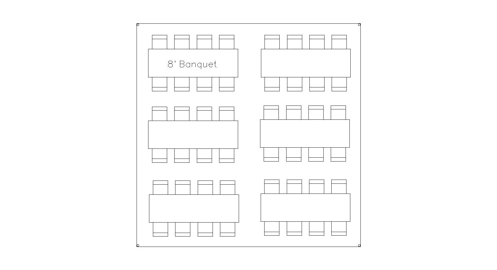 20' x 20' High Peak Frame Tent - Seats 48 with Banquet Tables