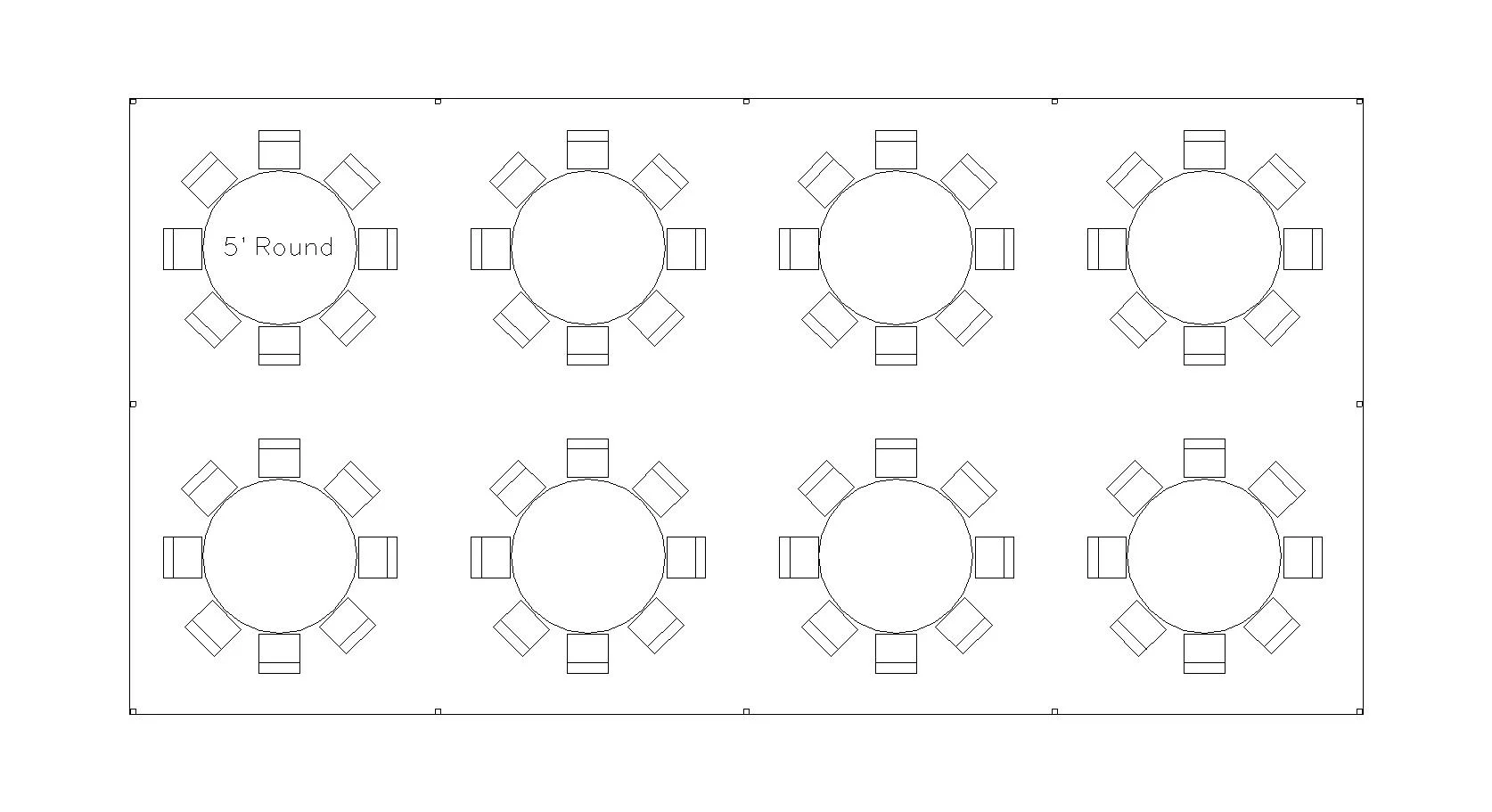 20' x 40' High Peak Frame Tent - Seats 64 with Round Tables