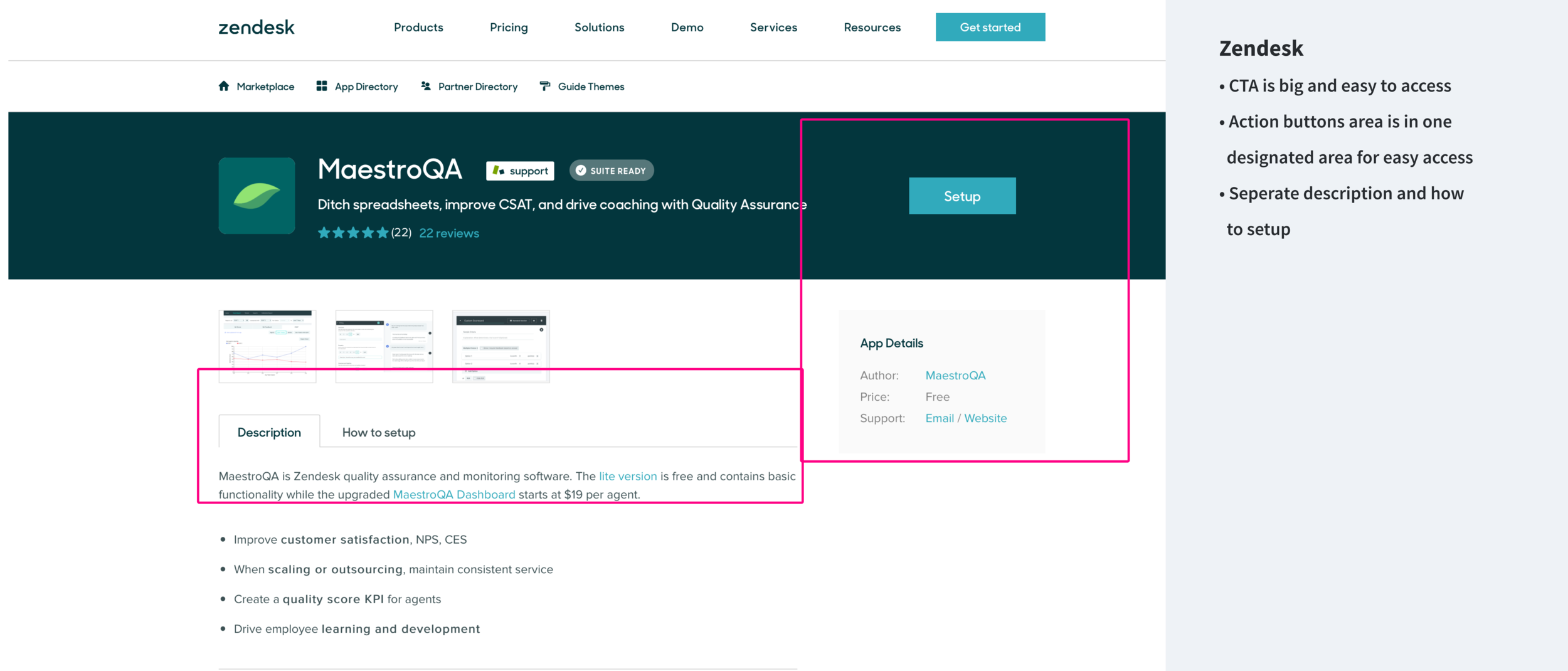UI audit - zendesk - action.png