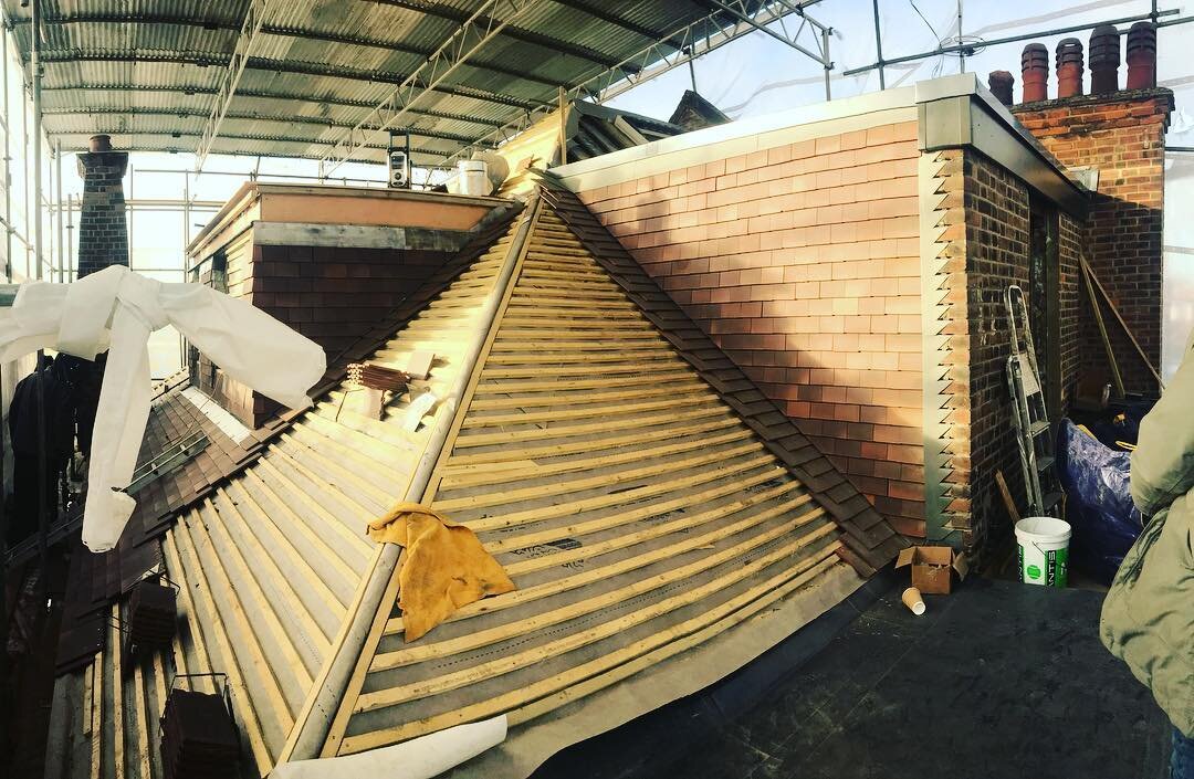 Getting there... Traditional, well executed work. #architecture #roof #trade #construction #friday