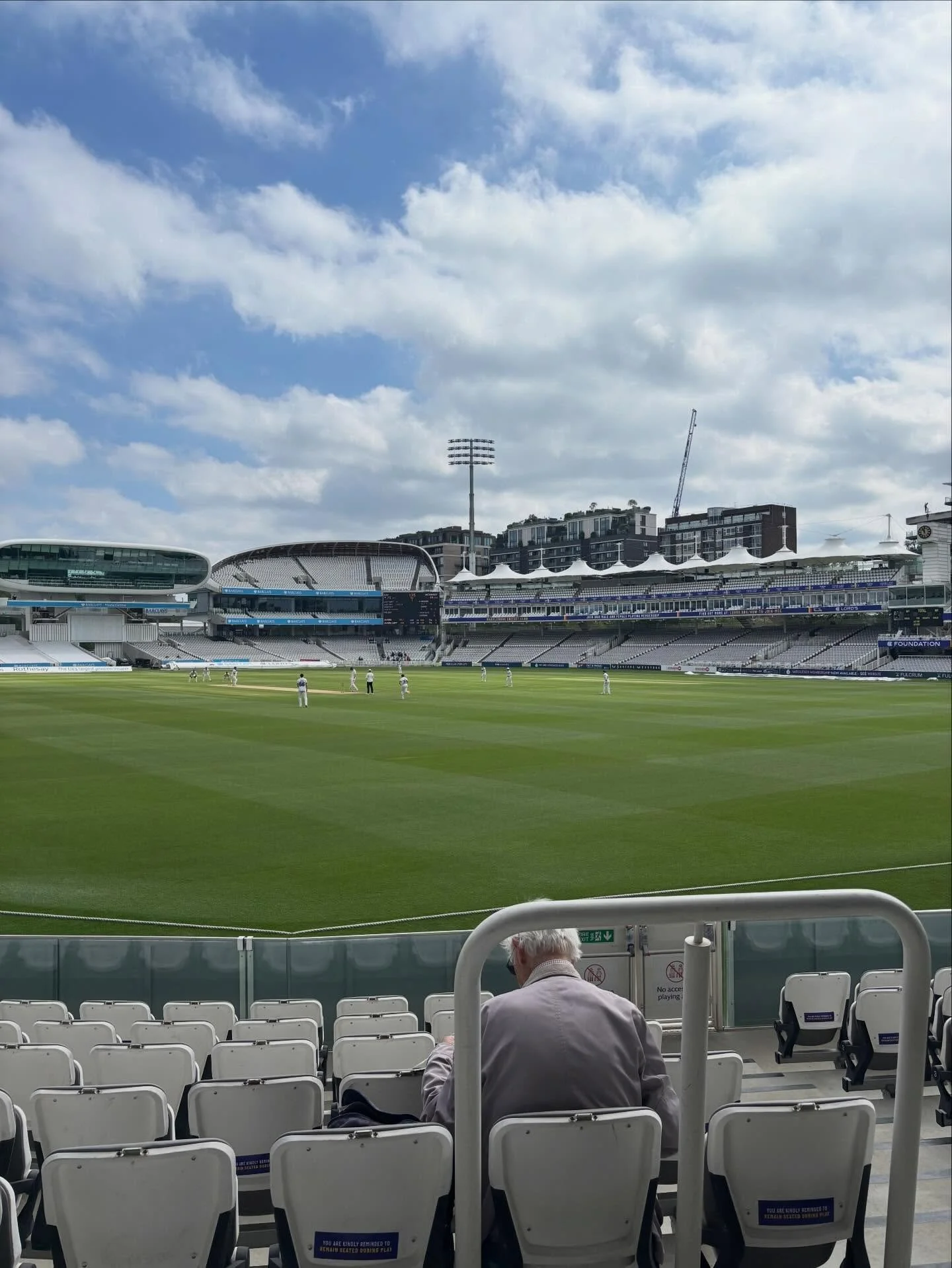 Not scoring today. A different view from Lord&rsquo;s.