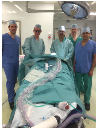 'R' Face Lift teaching day at Spire Hospital, Hull In attendance from Left: Mr Paolo Matteucci, Mr Alastair Platt, Mr Muhammad Riaz, Mr Simon Nicholson & Mr Ash Kotwal