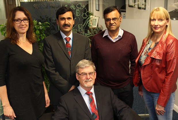 OPSA: From left, Penny McManus, Muhammad Riaz, Zahid Rafique, Annette Middleton and, front, Nick Hart