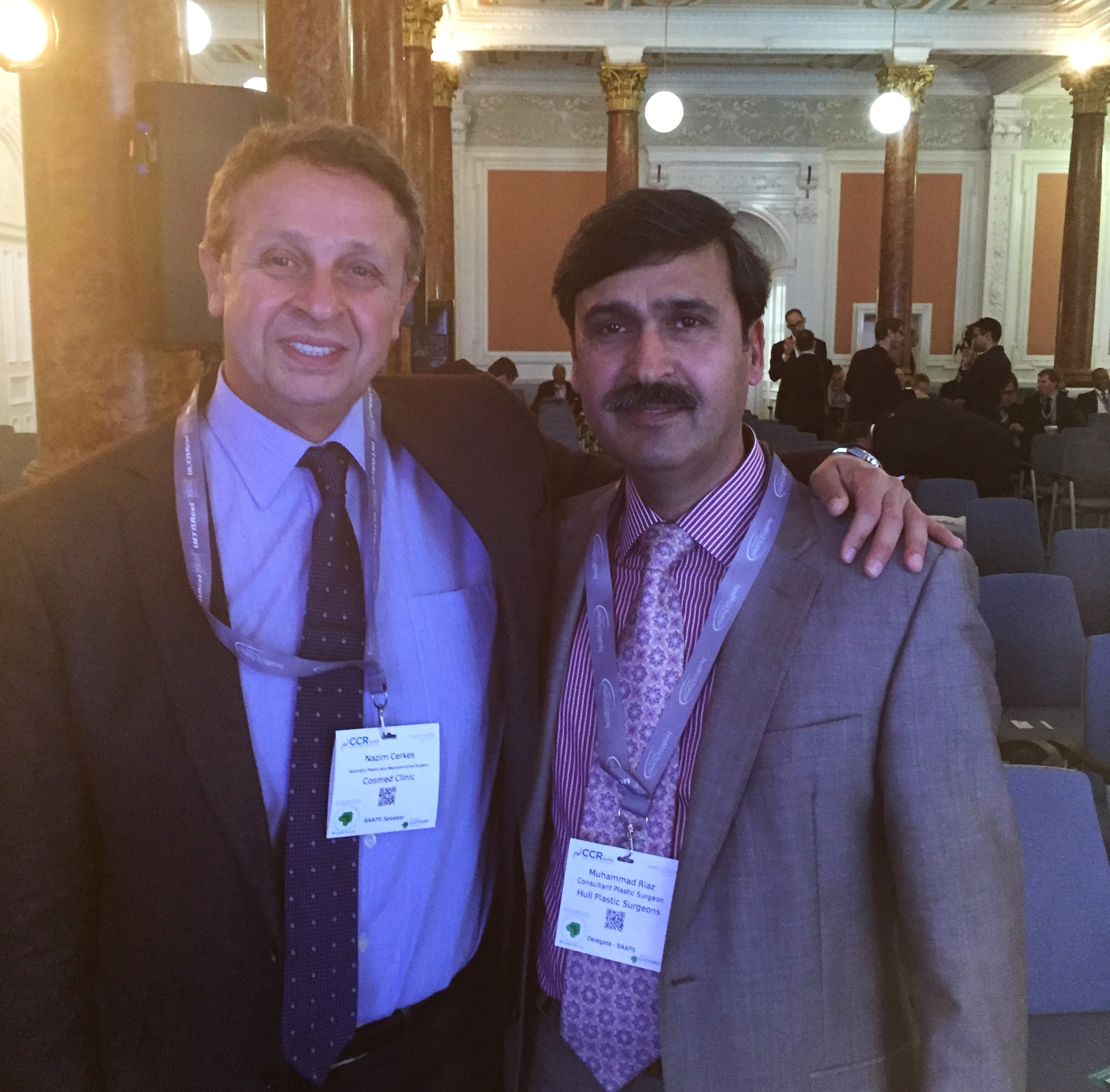 This is Mr Riaz pictured with Professor Cerkes at the conference this year.