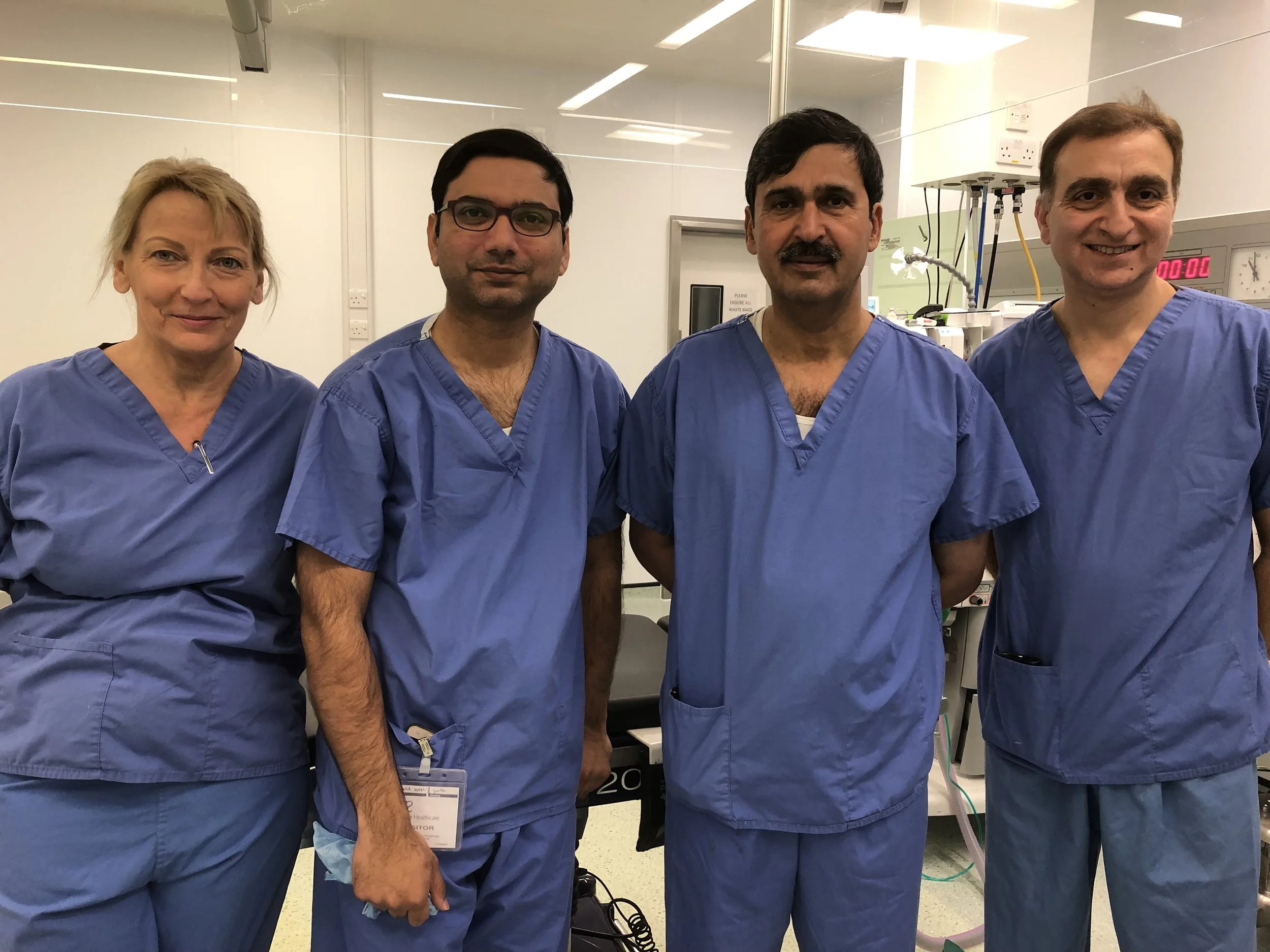 Left to right: Ms Annette Middleton, Dr Yasir Iqbal, Mr M Riaz, Dr Aseem Tufchi