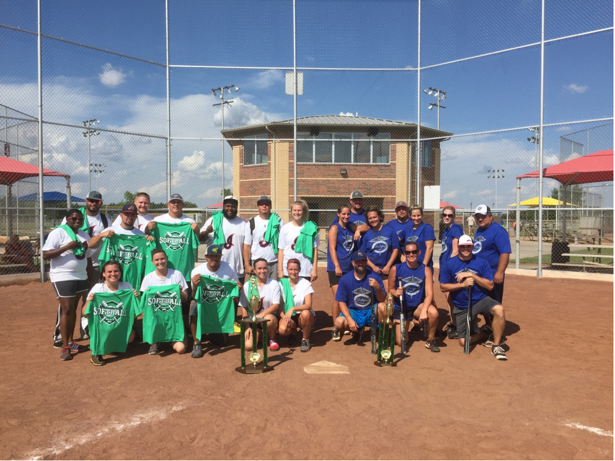Congratulations to the COED OPEN Champions-Infamous 18 (white shirts)and runner ups- MLA Renal Failures 10 (blue shirts)