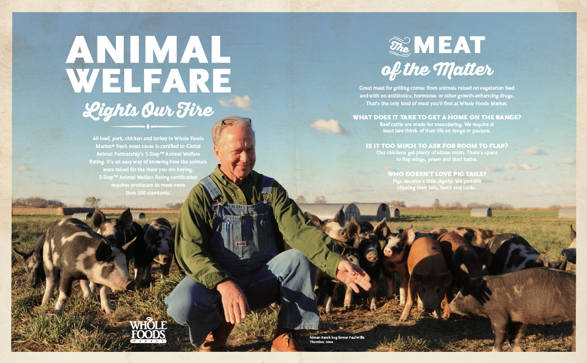  Whole Foods Market doubletruck print ad in Saveur magazine