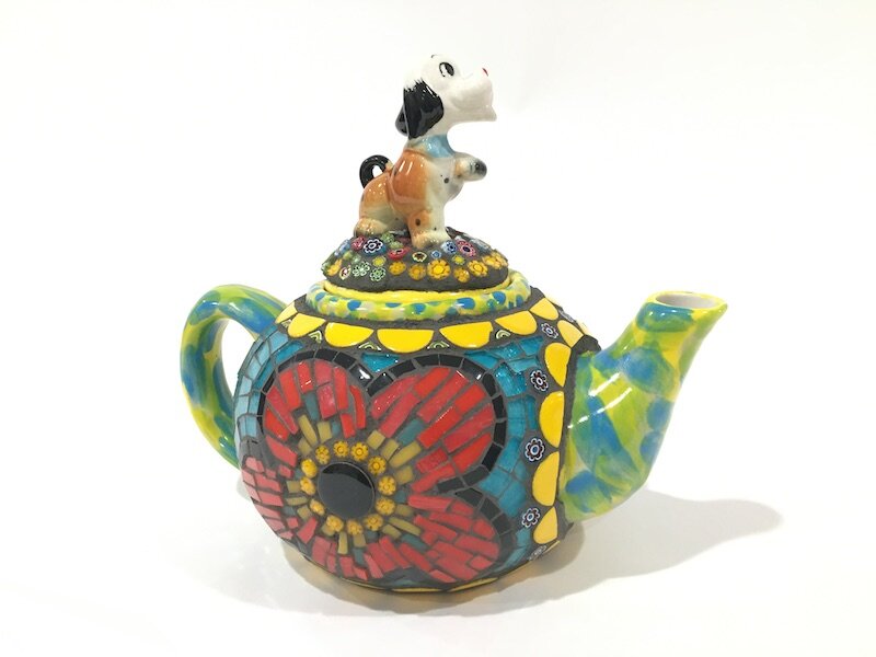 Ruth_Tyszka_mosaic_teapot_graffiti_flower_view.JPG