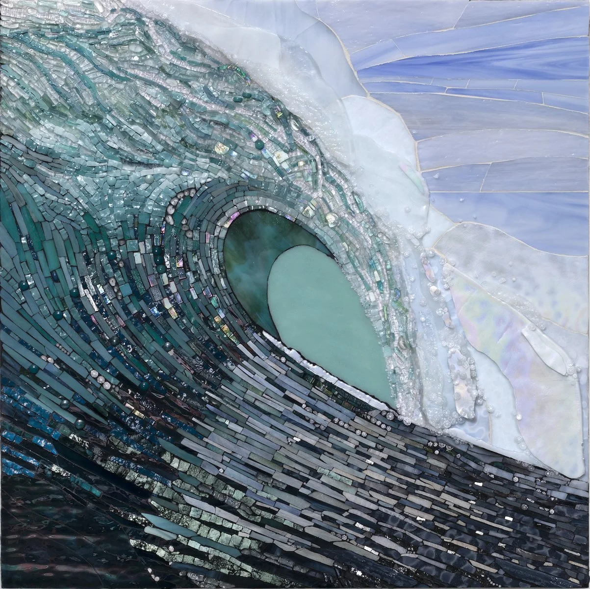  Reef Break II mosaic wave by Ruth Tyszka.  