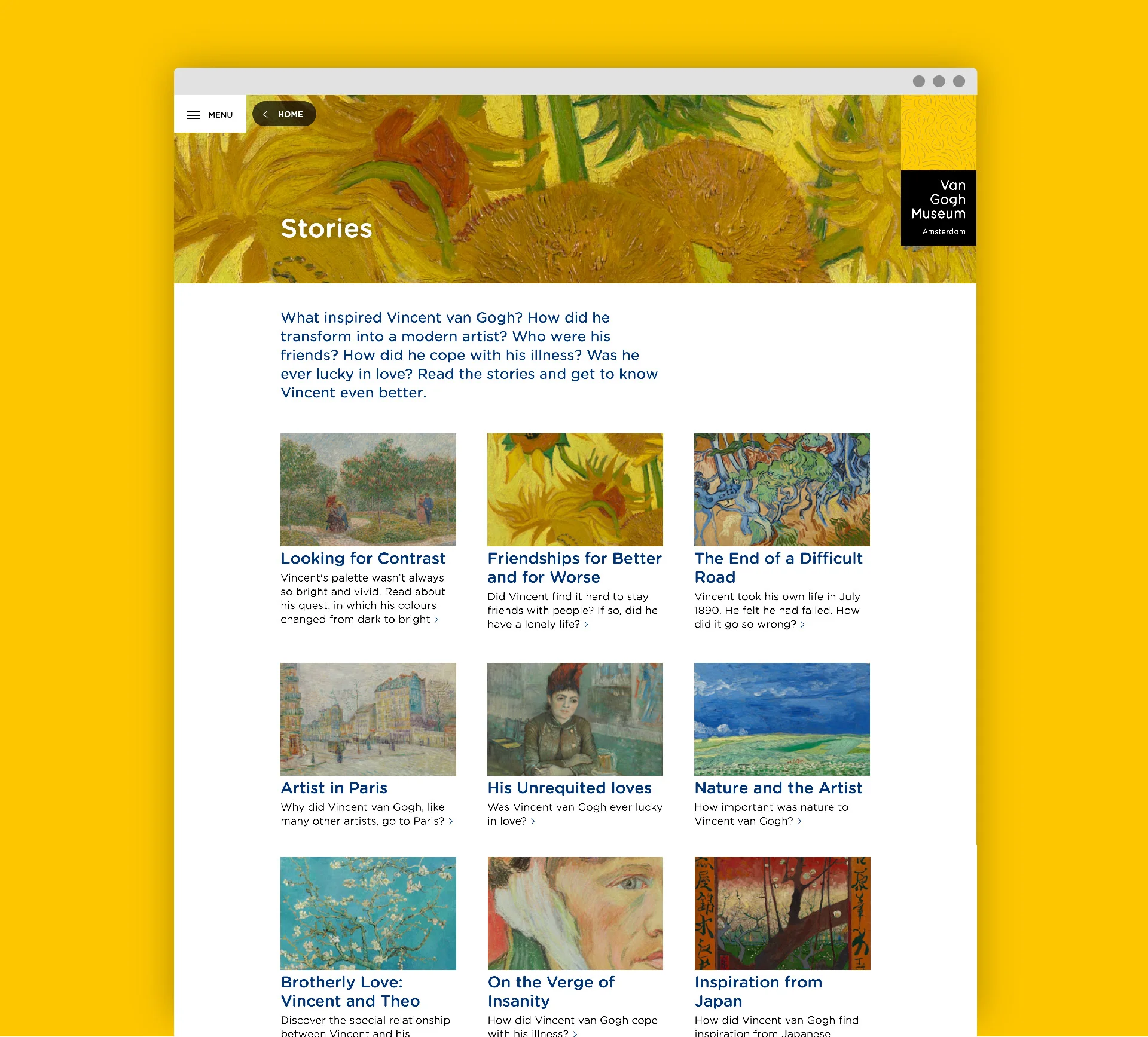 Van Gogh Museum website — Esther Jong – Designer