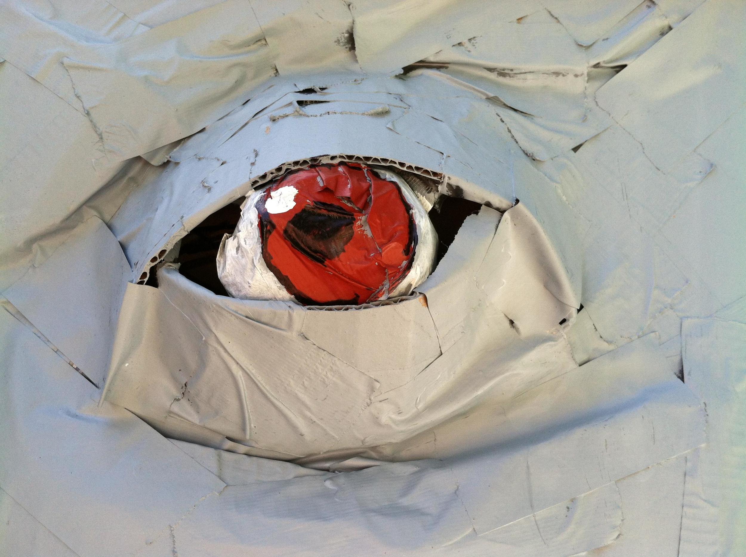  detail of cardboard elephant, Safari Party 2012 