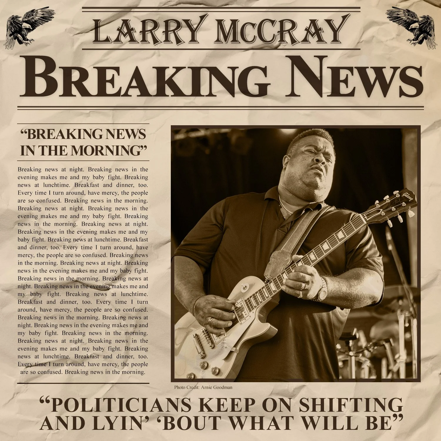 Breaking News | Larry McCray | Single Cover