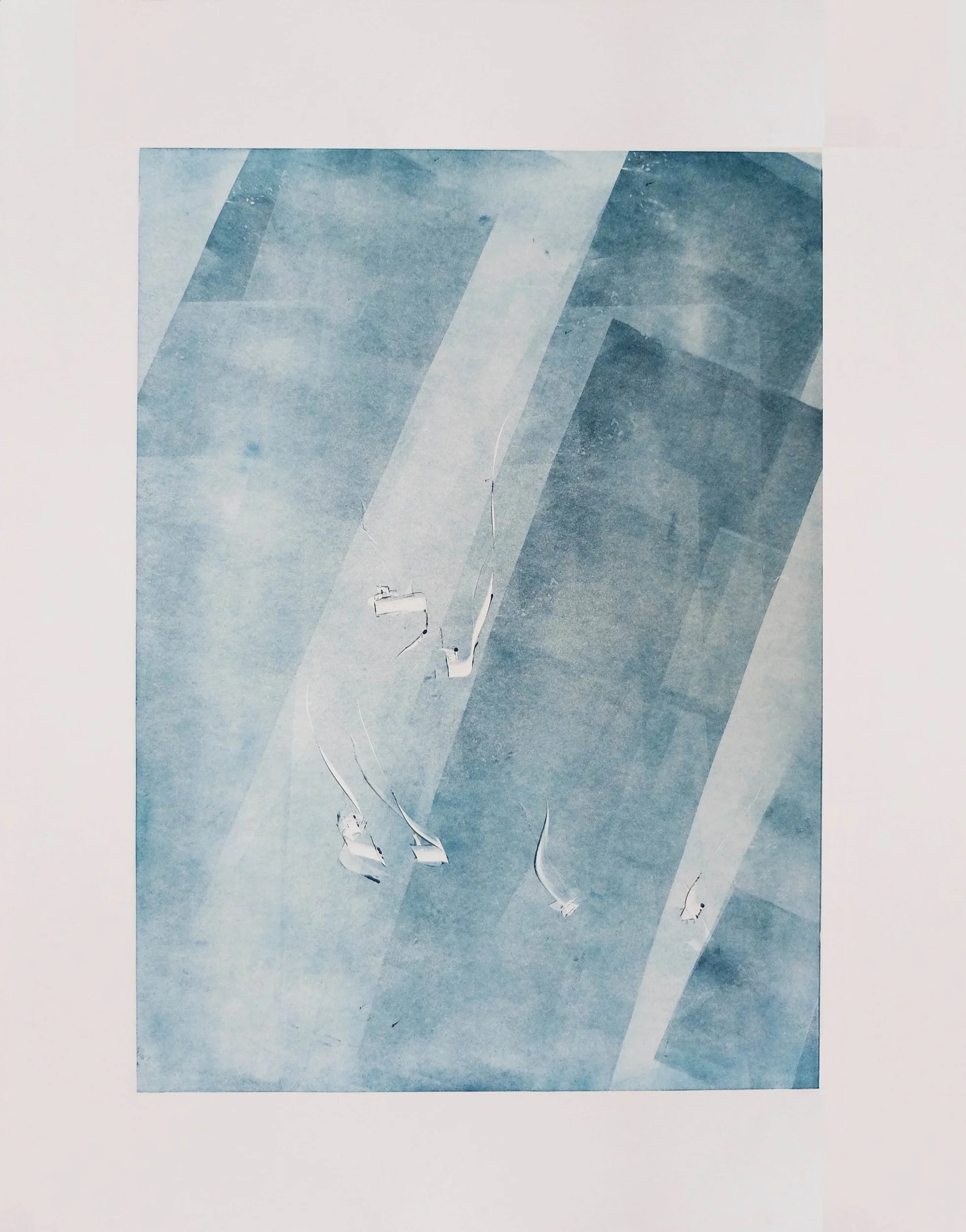 Aqua & Air II 22'' x 30'' Monotype