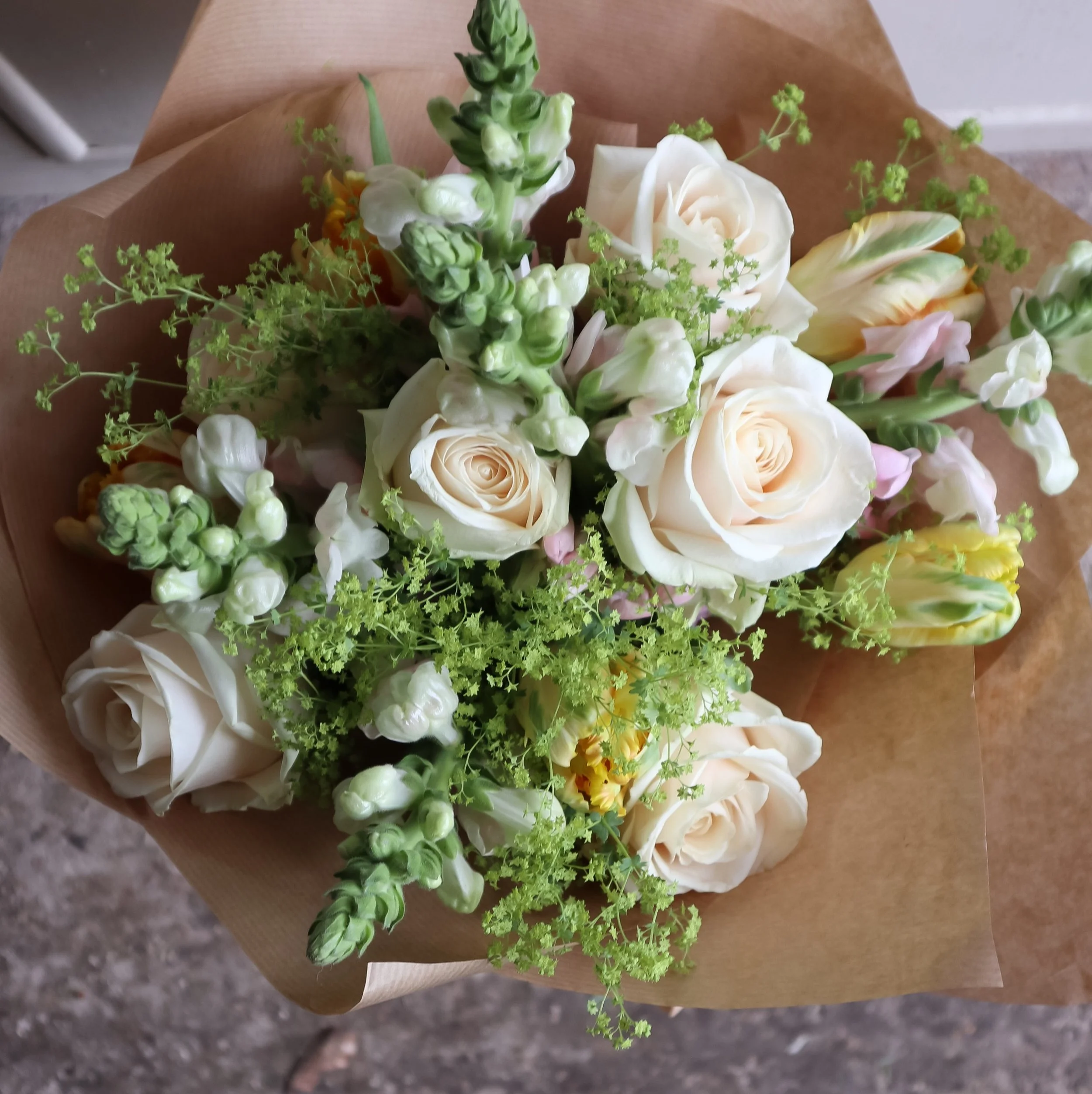 A florists choice small sized gift bouquet of flowers available to be delivered in Cambridge Uk