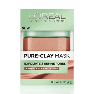 L'Oreal Paris Pure Clay Mask: Exfoliate& Refine Pores; $12.99