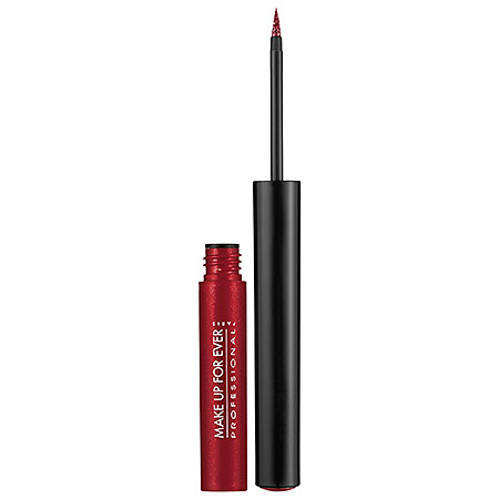 Make Up For Ever Aqua Liner Liquid Eyeliner in 10 Iridescent Red ( brink red sheen ); $23