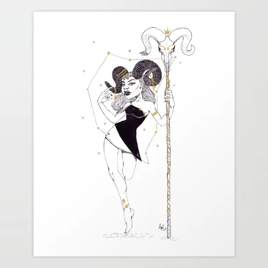 Aries I by Ayannaniamabi Art print available here