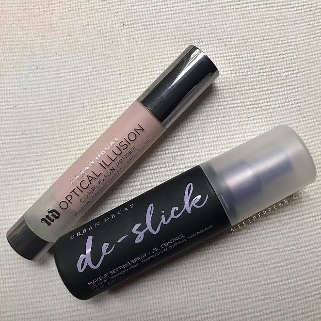 What's The Best Way To Have Your Makeup Last This Humid Summer: Prep + Set with Urban Decay: Optical Illusion Complexion Primer and DeSlick Setting Spray