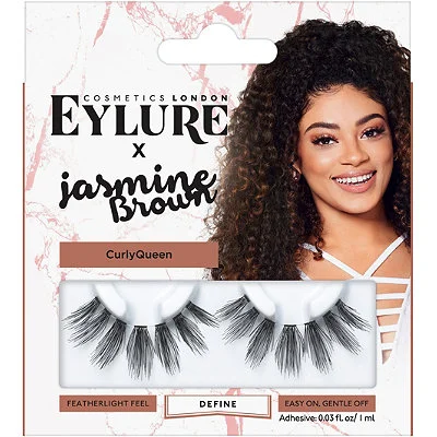 E ylure X Jasmine Brown Curly Queen Lashes