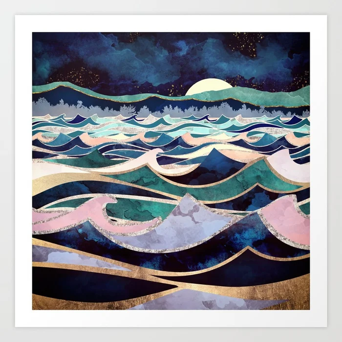 Moonlit Ocean by SpaceFrogDesigns