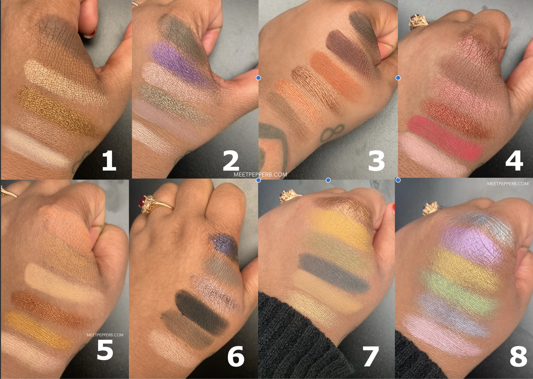 Fenty Snap Shadow Swatches !! Find out which one is my favorite 