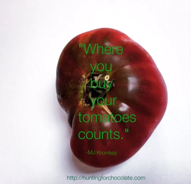 Homegrown Heirloom Tomato courtesy of Richie Jose, Austin Texas, photo and consumption by H Holland