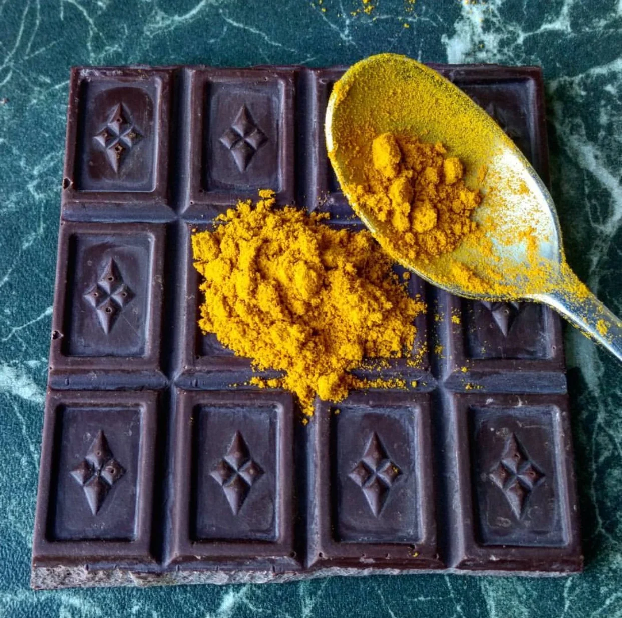  "Am I the only one sprinkling turmeric EVERYWHERE lately?", Sharon asks about the turmeric and chocolate trend. Photo by Sharon Terenzi