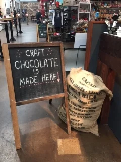 Craft chocolate sign in Krog Street Market 