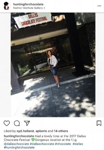I photobombed some girls outside. They laughed and took this one for me. (click to zoom) And, yes, I am wearing white at a chocolate festival. I almost always do. 