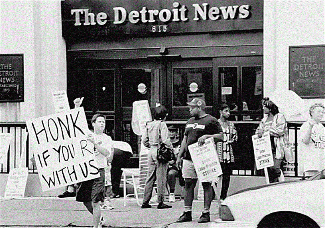 Detroit’s six newspaper unions walked out on July 13, 1995