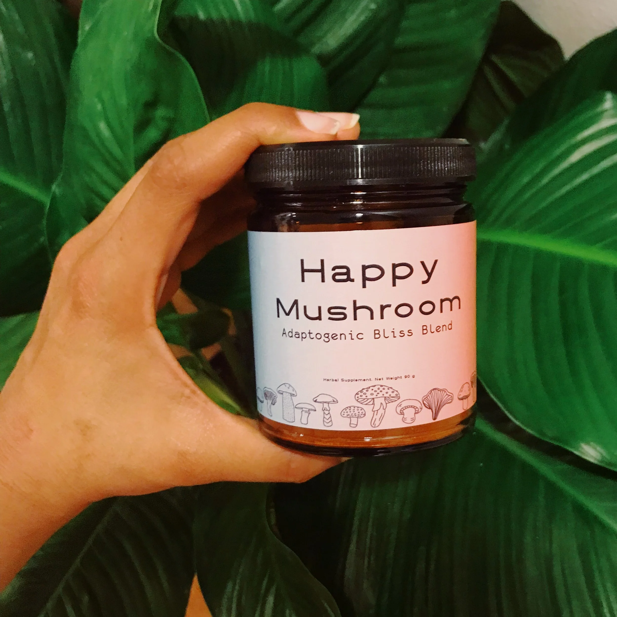 Happy Mushroom Blend! Click photo to read more about the product